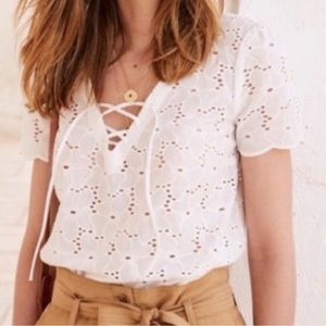 Sezane Eyelet Blouse